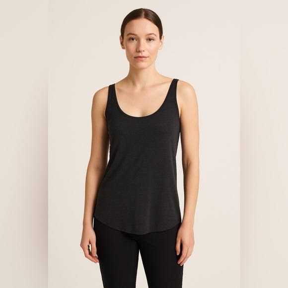 Kit and Ace Modal Scoop Neck Back Charcoal Grey Tank Top - Picture 1 of 5